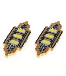 ΛΑΜΠΑΚΙΑ ΠΛΑΦΟΝΙΕΡΑΣ 39mm 12V 5.600K 3xSMD 5730 LED AMIO - 2 ΤΕΜ.
