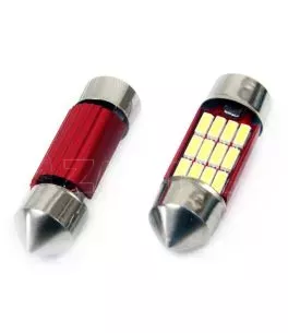 ΛΑΜΠΑΚΙΑ ΠΛΑΦΟΝΙΕΡΑΣ 31mm 12V 5.600K 12xSMD 4014 LED CAN-BUS AMIO - 2 ΤΕΜ.