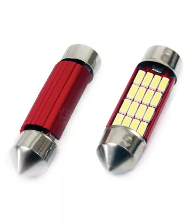 ΛΑΜΠΑΚΙΑ ΠΛΑΦΟΝΙΕΡΑΣ 39mm 12V 5.600K 16xSMD 4014 LED CAN-BUS AMIO - 2 ΤΕΜ.