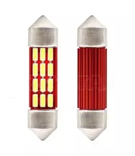 ΛΑΜΠΑΚΙΑ ΠΛΑΦΟΝΙΕΡΑΣ 39mm 12V 5.600K 16xSMD 4014 LED CAN-BUS  AMIO - 2 ΤΕΜ. 