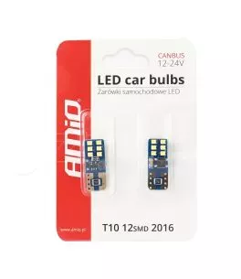 T10 W5W 12V W2,1x9,5d ΛΕΥΚΟ 5.600K 12SMDx2016 (ΚΑΡΦΩΤΟ - CAN-BUS) 2ΤΕΜ. 