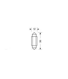 ΛΑΜΠΑΚΙ ΠΛΑΦΟΝΙΕΡΑΣ 932V SV28,5-8 2SMDx1CHIP LED 70lm CAN-BUS 12x36mm ΜΠΛΕ  ΚΟΥΤΙ LAMPA - 20 ΤΕΜ. 