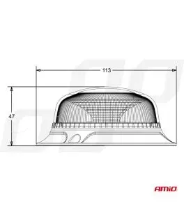 ΦΑΡΟΣ LED MINI FLAT 12/24V 18SMD IP56 ΠΟΡΤΟΚΑΛΙ ΒΙΔΩΤΟΣ 113x47mm AMIO -1 ΤΕΜ. 