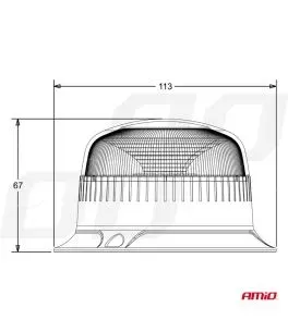 ΦΑΡΟΣ LED MINI 12/24V 18SMD IP56 ΠΟΡΤΟΚΑΛΙ ΒΙΔΩΤΟΣ 113x67mm AMIO -1 ΤΕΜ. 