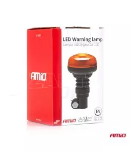 ΦΑΡΟΣ ΠΕΡΙΣΤΡΕΦΟΜΕΝΟΣ LED MINI 12/24V 18SMD ΕΛΑΣΤΙΚΟΣ ΒΙΔΩΤΟΣ ΠΟΡΤΟΚΑΛΙ 138x86mm AMIO -1 ΤΕΜ. 