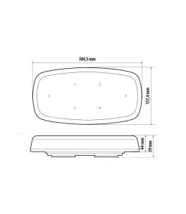 ΦΑΡΟΣ/ΣΤΡΟΜΠΟ MINI BAR 12/24V 38W 84LED ΠΟΡΤΟΚΑΛΙ 7 ΧΡΗΣΕΩΝ ΜΕ ΦΙΣ ΑΝΑΠΤΗΡΑ ΜΑΓΝΗΤΙΚΟ 304,5x157,4mm 