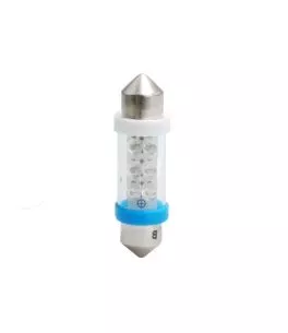 ΛΑΜΠΑΚΙΑ ΠΛΑΦΟΝΙΕΡΑΣ C5W/C10W 12V 0,37W SV8,5 36mm LED 6xFlux 3mm ΜΠΛΕ  M-TECH - 1 ΤΕΜ. 