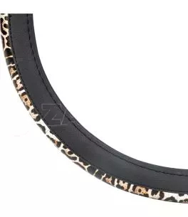ΚΑΛΥΜΜΑ ΤΙΜΟΝΙΟΥ 37-39cm SWC-43-M ΜΑΥΡΟ/ΛΕΟΠΑΡ (LEOPARD)  AMIO - 1 ΤΕΜ. 