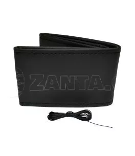 ΚΑΛΥΜΜΑ ΤΙΜΟΝΙΟΥ ΑΥΤΟΚΙΝΗΤΟΥ ΡΑΦΤΟ 38-39cm ΑΠΟ ΛΕΙΟ ΑΟΣΜΟ ΤΕΧΝΟΔΕΡΜΑ ΜΑΥΡΟ AMIO - 1 ΤΕΜ. 