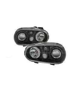 Μπροστινά Φανάρια Set Για Vw Golf IV (4) 97-03 R32 Look Projectors Μαύρα H7/H7/H3 Depo 