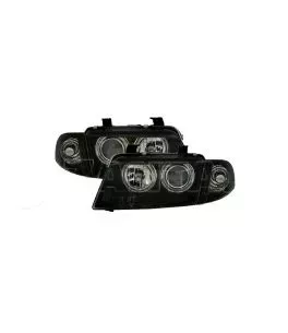 Μπροστινά Φανάρια Set Για Audi A4 B5 94-98 Angel Eyes Μαύρα H7/H7 Depo 