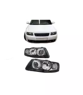 Μπροστινά Φανάρια Set Για Audi A3 8L 00-03 Projectors Μαύρα H1/H7 Depo 