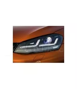 Μπροστινά Φανάρια Set Για Vw Golf VII (7) 12-17 DRL Full Led Halogen Version Black/Chrome LEDHL103-CM Osram Ledriving Osram Ledr 