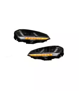 Μπροστινά Φανάρια Set Για Vw Golf VII (7) 12-17 DRL Full Led Halogen Version Black/Chrome LEDHL103-CM Osram Ledriving Osram Ledr 