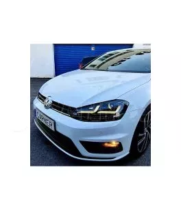 Μπροστινά Φανάρια Set Για Vw Golf VII (7) 12-17 DRL Full Led Halogen Version Black LEDHL103-BK Osram Ledriving 