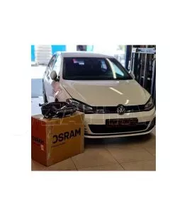 Μπροστινά Φανάρια Set Για Vw Golf VII (7) 12-17 DRL Full Led Halogen Version Black LEDHL103-BK Osram Ledriving 