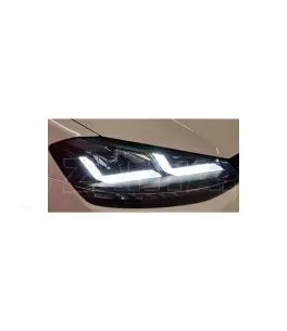 Μπροστινά Φανάρια Set Για Vw Golf VII (7) 12-17 DRL Full Led Halogen Version Black LEDHL103-BK Osram Ledriving 