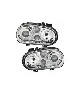 Μπροστινά Φανάρια Set Για Vw Golf IV (4) 97-03 R32 Look Projectors Χρωμίου H7/H7/H3 Depo 