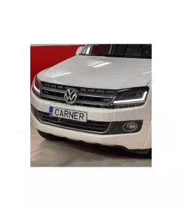 Μπροστινά Φανάρια Set Για Vw Amarok 2010+ DRL Full Led Halogen Version Μαύρα LEDHL107-BK OsramLedriving 