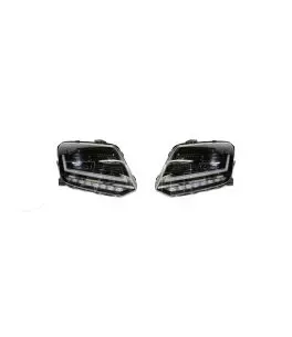 Μπροστινά Φανάρια Set Για Vw Amarok 2010+ DRL Full Led Halogen Version Μαύρα LEDHL107-BK OsramLedriving 