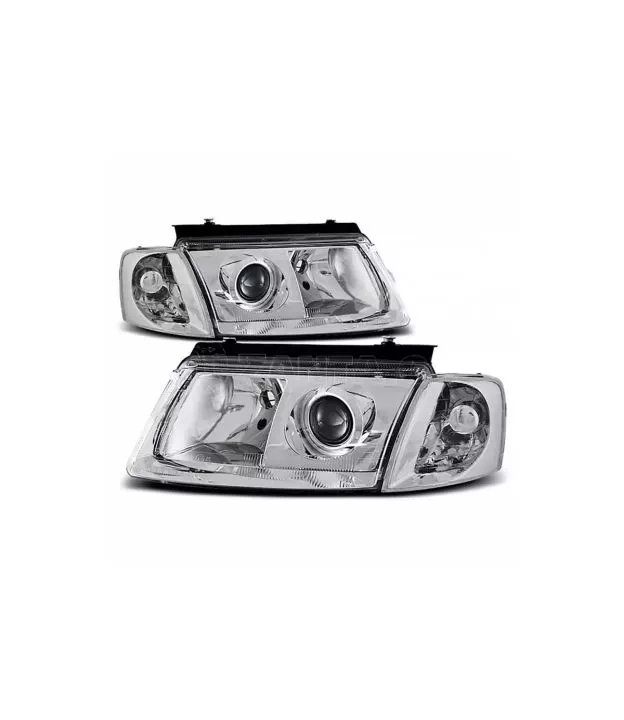 Μπροστινά Φανάρια Set Για Vw Passat 3B 96-00 Projectors Χρωμίου H7/H7 Depo