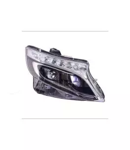 Μπροστινά Φανάρια Set Για Mercedes-Benz Vito W447 14+ DRL Led Tube & Led Signal Dynamic Μαύρα Με Μοτέρ Carner 