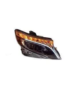 Μπροστινά Φανάρια Set Για Mercedes-Benz Vito W447 14+ DRL Led Tube & Led Signal Dynamic Μαύρα Με Μοτέρ Carner 