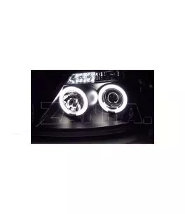 Μπροστινά Φανάρια Set Για Toyota Hilux 05-11 Angel Eyes & Led Black H1/H1 Manual Sonar 