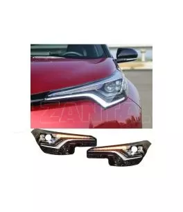 Μπροστινά Φανάρια Set Για Toyota C-HR 16+ DRL Full Led & Led Signal With Motor Carner 