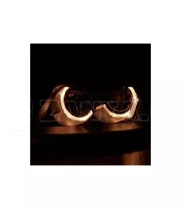 Μπροστινά Φανάρια Set Για Vw Passat 3BG 00-05 Angel Eyes Μαύρα H7/H7 Depo 