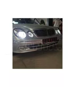 Μπροστινά Φανάρια Set Για Mercedes-Benz E-Class W211 02-06 Χρωμίου Facelift Look H7/H7 (Halogen) Με Μοτέρ Depo 