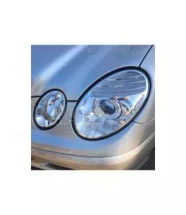 Μπροστινά Φανάρια Set Για Mercedes-Benz E-Class W211 02-06 Χρωμίου Facelift Look H7/H7 (Halogen) Με Μοτέρ Depo 