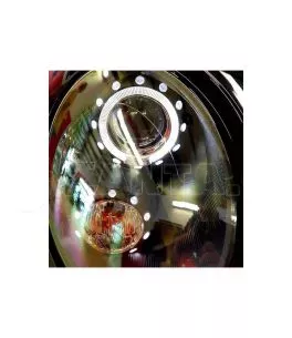 Μπροστινά Φανάρια Set Για Mini Cooper (R55/56/57/58/59) 06-13 Angel Eyes Μαύρα H9 Με Μοτέρ JunYan 