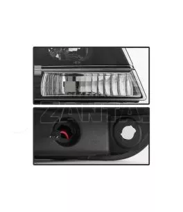 Μπροστινά Φανάρια Set Για Jeep Grand Cherokee 99-05 WJ DRL Tube Lights Μαύρα HB4/H1 Manual Sonar 