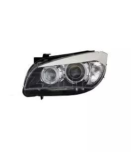 Μπροστινά Φανάρια Set Για Bmw X1 E84 09-12 Led Angel Eyes Μαύρα H7/H7 Με Μοτέρ Depo 