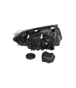 Μπροστινά Φανάρια Set Για Bmw X1 E84 09-12 Led Angel Eyes Μαύρα H7/H7 Με Μοτέρ Depo 