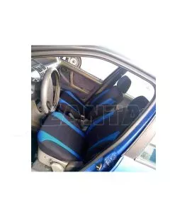 Καλύμματα Υφασμάτινα Super Sport All In One Μαύρο/Μπλε Σετ Εμπρός-Πίσω 11 Τεμάχια 