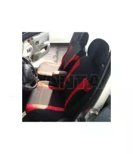 Καλύμματα Υφασμάτινα Super Sport All In One Μαύρο/Κόκκινο Σετ Εμπρός-Πίσω 11 Τεμάχια 