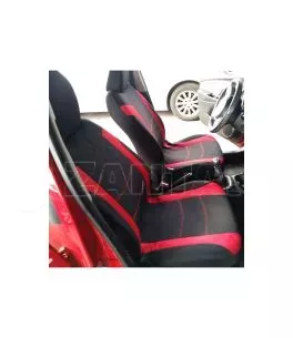 Καλύμματα Υφασμάτινα Super Sport All In One Μαύρο/Κόκκινο Σετ Εμπρός-Πίσω 11 Τεμάχια 