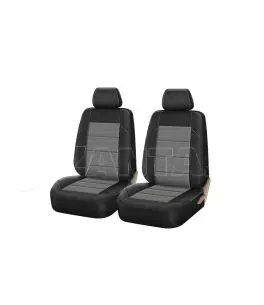 Καλύμματα Υφασμάτινα Super Fit All In One Μαύρο-Γκρι Ζευγάρι 4 Τεμάχια 