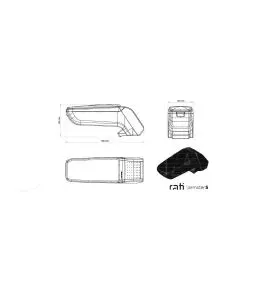 Κονσόλα Χειροφρένου Τεμπέλης Armster S Για Ford Courier 2014+ Μαύρο Χρώμα 