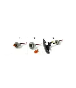 Πλαϊνά Φλας Φτερού Για Mini Cooper F56 13+ Union Jack Flag Blue Led White 2 Τεμάχια 