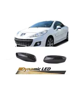 Φλας Καθρέπτη Για Peugeot 207/ 308 / 3008 / 5008 RCZ / Citroen C3 /DS3 / DS4/ C5 Dynamic Mαύρο 2 Τεμάχια 