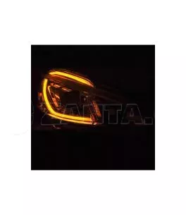 Μπροστινά Φανάρια Set Για Peugeot 208 12-15 DRL Led Tube Μαύρα H11/H1 JunYan 