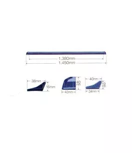 Αεροτομή Πορτ Παγκάζ Universal Lipspoiler Μαύρη 145x3.4cm Από Abs Πλαστικό (Soft) 