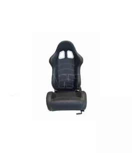 Καθίσματα Bucket Apollo Sport Δερματίνη Μαύρο Με Άσπρες Ραφές Ζευγάρι 2 Τεμαχίων 