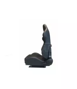 Καθίσματα Bucket Apollo Sport Δερματίνη Μαύρο Με Άσπρες Ραφές Ζευγάρι 2 Τεμαχίων 