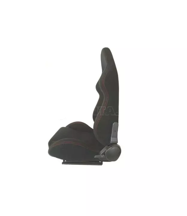Καθίσματα Bucket Apollo Sport Ύφασμα Μαύρο Με Κόκκινες Ραφές Ζευγάρι 2 Τεμαχίων