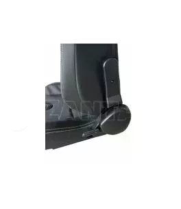Καθίσματα Bucket R8 Style Δερματίνη Μαύρα Με Άσπρες Ραφές Ζευγάρι 2 Τεμαχίων 