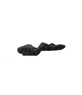 Καθίσματα Bucket Zeus Δερματίνη/Suede Alcantara Μαύρο Με Άσπρες Ραφές Σετ 2 Τεμαχίων 